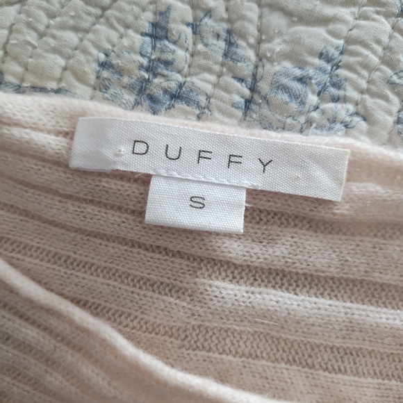 DUFFY Pale Pink 100% Cashmere Ribbed Sweater S - Picture 3 of 4